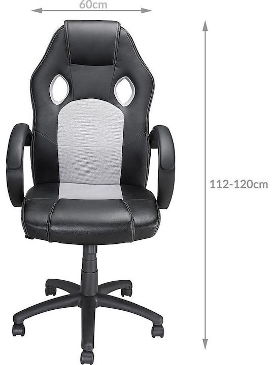 Bakaji 02832100 Καρέκλα Gaming Δερματίνης Μαύρο / Λευκό