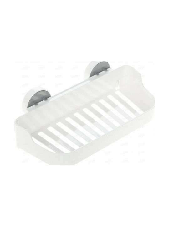 Tpster Wall-mounted Soap Dish Plastic with Suction Cup White