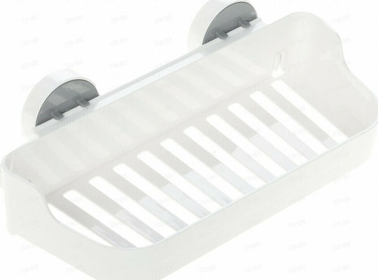 Tpster Wall-mounted Soap Dish Plastic with Suction Cup White