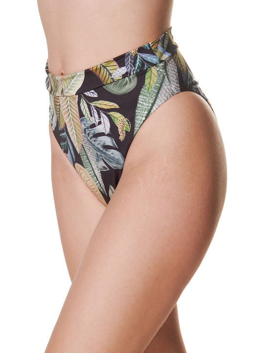 Beyond Chic Bikini Slip High Waist Khaki