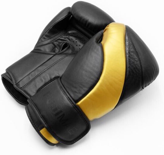 Fujimae Boxing Gloves Leather for Match Black