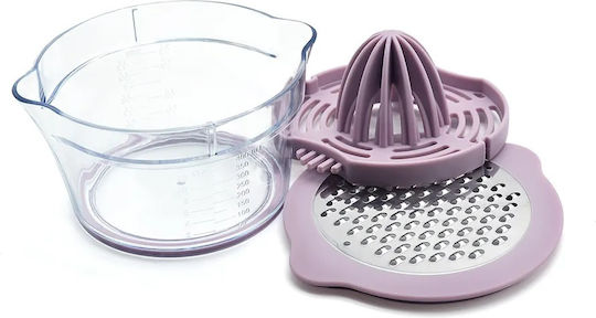 mediLOGIC Storcător de fructe clasic Lămâie / Portocaliu / Var cu Recipient din Plastic în Culoare Roz