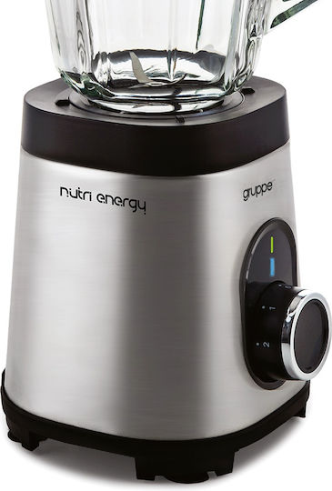 Gruppe Nutri Energy Μπλέντερ με Γυάλινη Κανάτα 1.5 lt 550W Inox