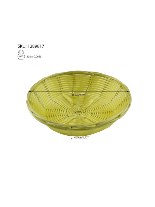 Azhome Bread Basket made of Rattan Beige 18x18x18cm