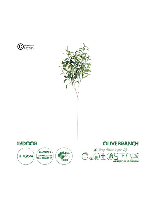 Изкуствен декоративен клон Маслини Green 95см GloboStar
