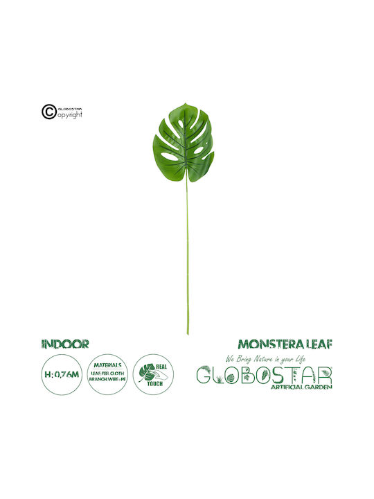 Künstlicher dekorativer Zweig Monstera Grün 76cm GloboStar