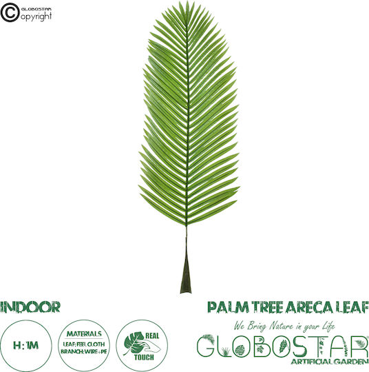 Künstlicher dekorativer Zweig Areca-Palme Grün 100cm GloboStar