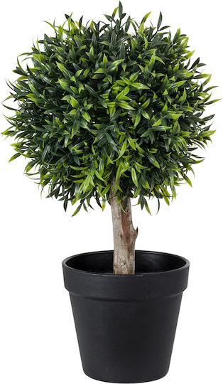 Artificial Plant in Small Pot Ficus Lyrata Beige 35cm GloboStar