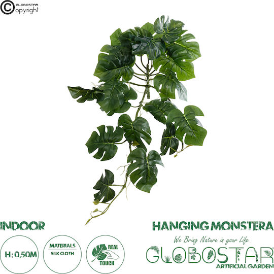 Dekorative künstliche Pflanze Monstera Grün 50cm in Box GloboStar