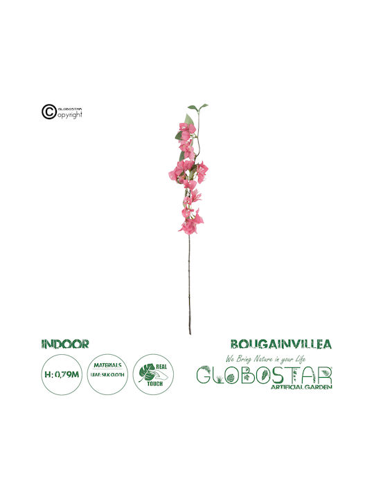 Artificial Decorative Branch Bougainvillea Pink 79cm GloboStar