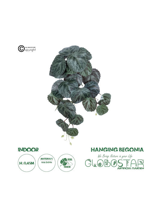 Decorative Artificial Plant Begonia Green 45cm in Box GloboStar