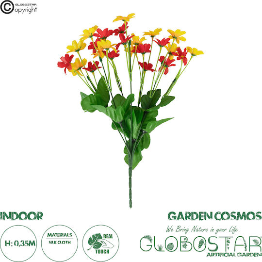 Strauß aus künstlichen Blumen Gänseblümchen Gelb 35cm in Box 50Stück GloboStar