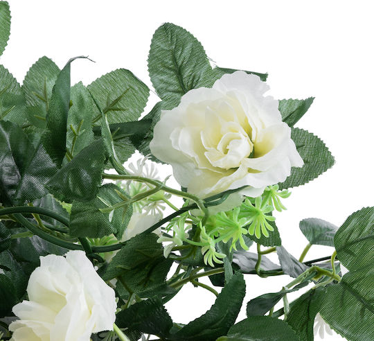 Dekorative Girlande Rose Weiße 220cm in Box GloboStar