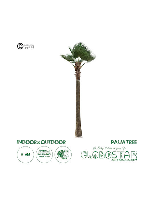 Globostar Artificial Garden Plant Palm Tree 21057 Διακοσμητικό Δέντρο Φοίνικα Φ240 X Υ600cm
