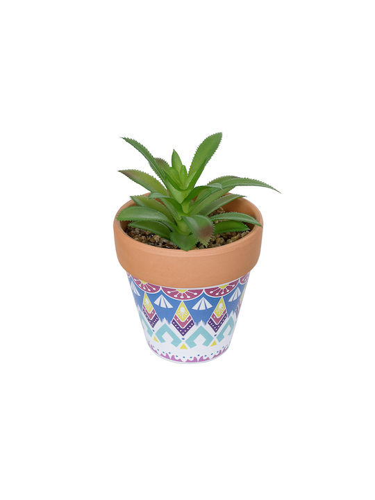 Globostar Artificial Garden Succulent Aloe Potted Plant 210340 Decorative Aloe Plant Φ9 X H14cm