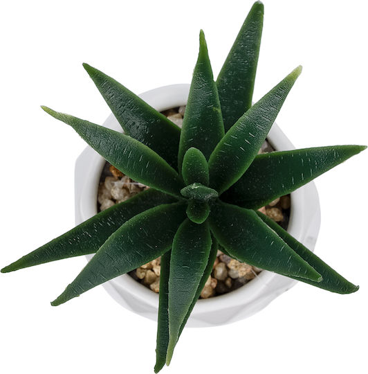 Globostar Künstliche Garten Sukkulente Aloe Topfpflanze 20992 Dekorative Pflanze Aloe H8 X H12cm