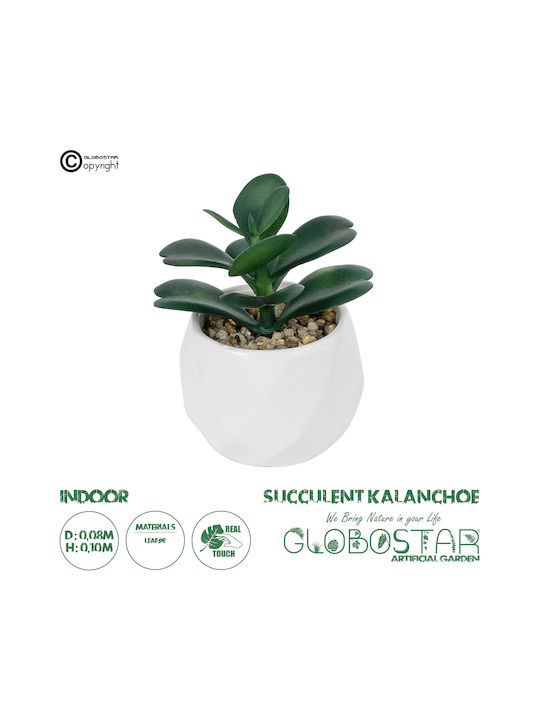 Globostar Artificial Garden Succulent Kalanchoe Potted Plant 20994 Διακοσμητικό Φυτό Καλαχόη Φ8 X Υ10cm