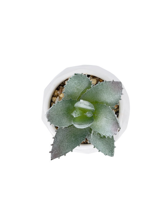 Globostar Artificial Garden Succulent Aloe Potted Plant 20999 Decorative Plant Aloe F7 X H9cm