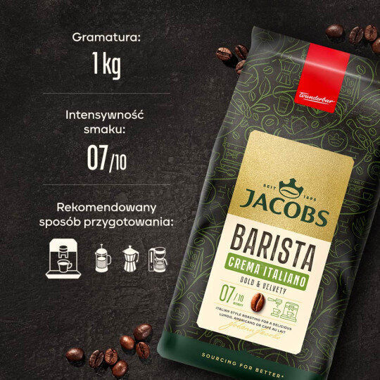Jacobs Καφές Espresso Barista Edition Crema σε Κόκκους 1kg