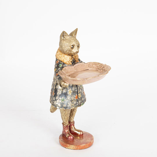 Decorative Cat Polyresin 15.5x14x27cm 1pcs