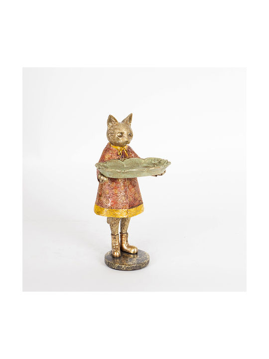 Decorative Cat Polyresin 14.5x14.5x27cm 1pcs