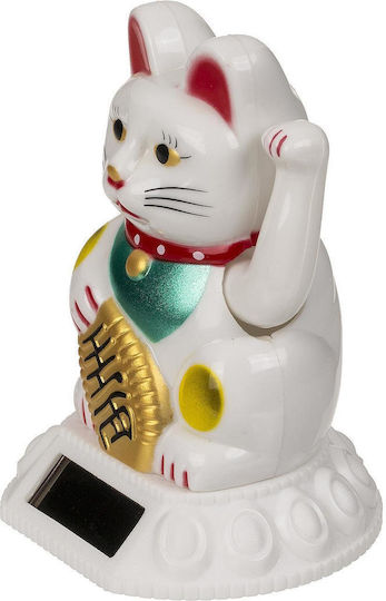 Out of the Blue Decorative Cat Made of Plastic Maneki Neko in Gold 5.5x5.5x8.5cm