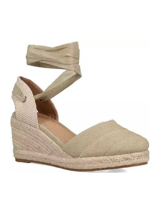 Platforme dama În Tip Espadrile Bej