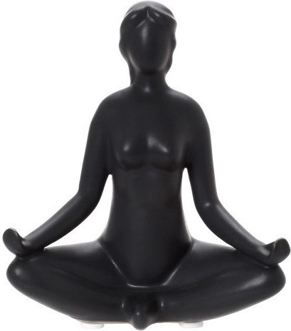 Figurină Mignon Femeie Yoga Lotus Negru 13cm Figurină Mignon Femeie Yoga Lotus Negru 13cm