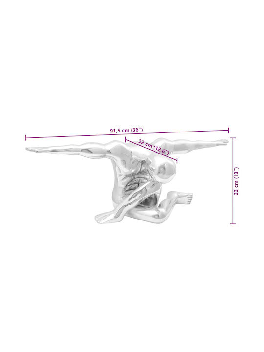 vidaXL Decorative Statuette made of Metal 91.5x32x33cm 1pcs