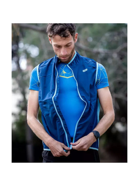 42K Cycling Windbreaker Jacket Sleeveless Blue