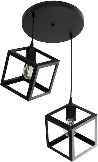 GloboStar Dise Pendant Light Black with Socket E27 30x30x70cm