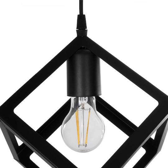 GloboStar Dise Pendant Light Black with Socket E27 30x30x70cm