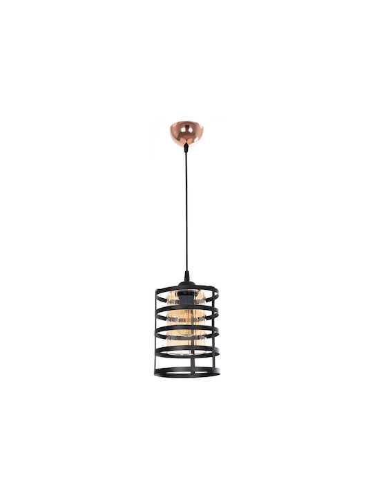 GloboStar Solon Pendant Light Bronze Grid with Socket E27 20x20x70cm