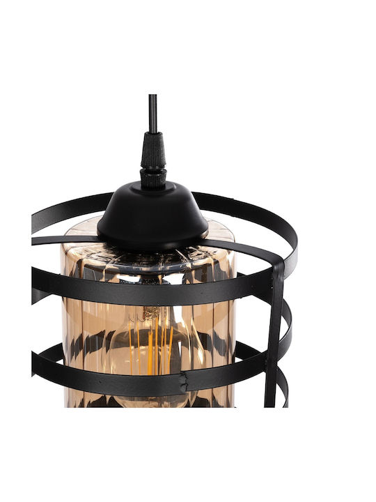GloboStar Solon Pendant Light Bronze Grid with Socket E27 20x20x70cm