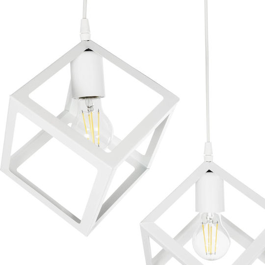 GloboStar Dise Pendant Light White with Socket E27 30x30x70cm