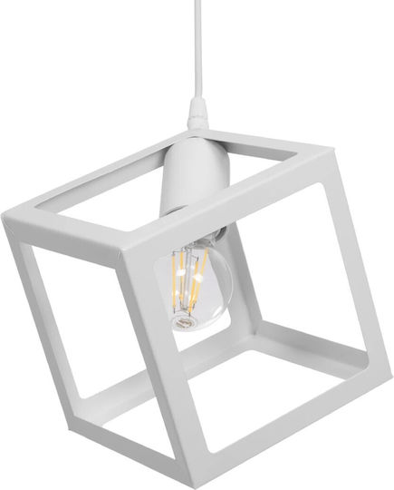 GloboStar Dise Κρεμαστό Φωτιστικό Λευκό με Ντουί E27 18x18x68εκ.