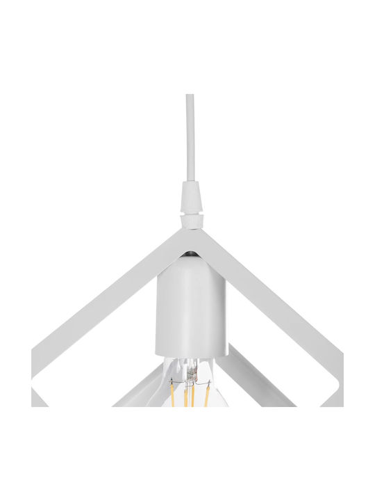 GloboStar Dise Hängelampe Weiß mit Fassung E27 18x18x68cm.