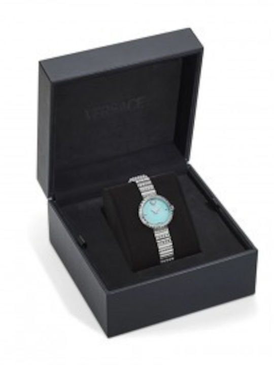 Versace Greca Goddess Women's Watch 28mm Battery with Silver Stainless Steel Bracelet