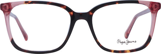 Pepe Jeans Damen Acetat Brillengestell Braun PJ3484-155