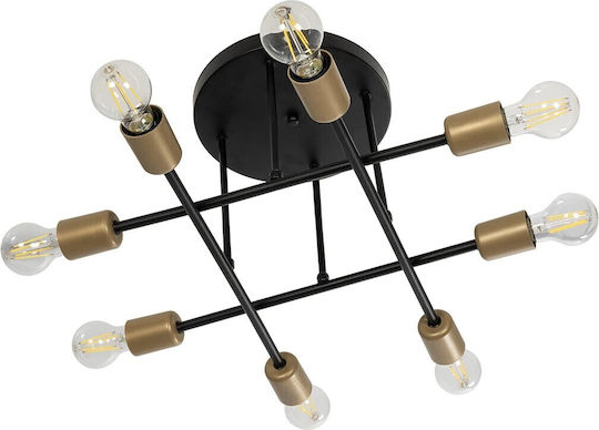 GloboStar Blazea Mount Ceiling Light 40cm Bronze with E27 Lamp Adapter