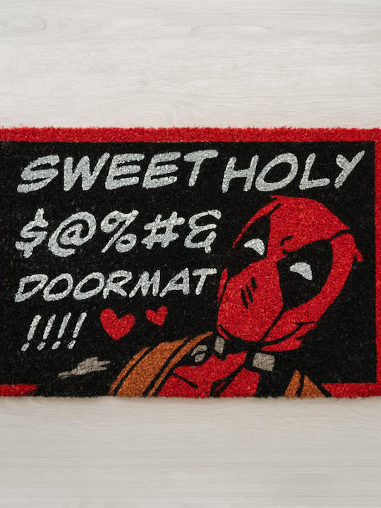 Grupo Erik Doormat Made of Coconut Tree with Non-Slip Backing Marvel Deadpool Multicolour 40x60cm Thickness 20mm
