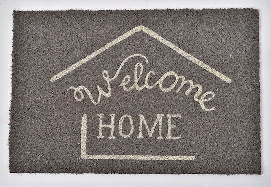 Covor de Intrare din Cocos Welcome Gri 40x60buc