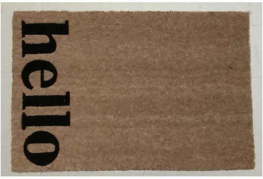 TnS Entrance Mat made of Coir with Anti-slip Backing Welcome Beige 40x60cm
