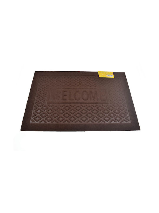 Sidirela Entrance Mat Carpet with Anti-slip Backing Welcome Black 40x60cm