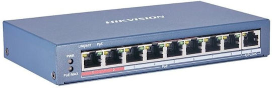 Hikvision DS-3E0109P-E Unmanaged L2 PoE+ Switch με 8 Θύρες Ethernet
