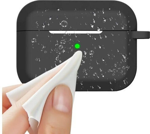 Husă cu cârlig în culoarea Negru pentru Apple AirPods Pro