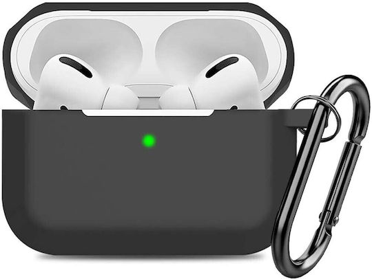 Husă cu cârlig în culoarea Negru pentru Apple AirPods Pro
