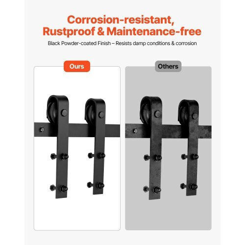 Vevor Sliding Wooden Door Mechanism 101.6cm Black