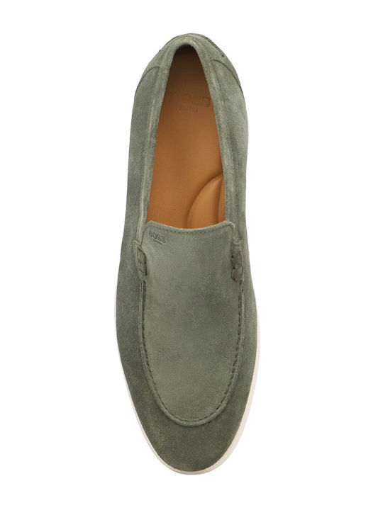 Suede Ανδρικά Loafers σε Πράσινο Χρώμα