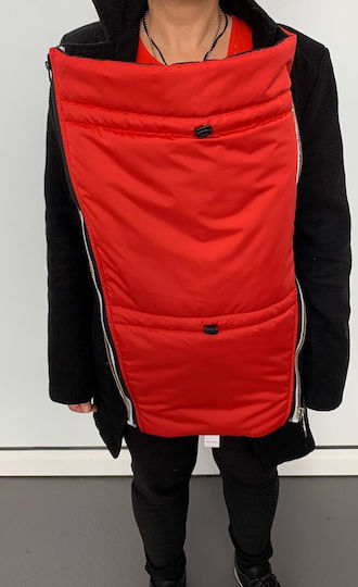 Roter Rucksack Erweiterungsabdeckung für Schwangerschaft mit Reißverschluss
